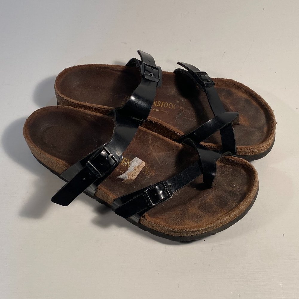 Birkenstock Mayari Black Toe Loop Sandals Women Size 38 / 7